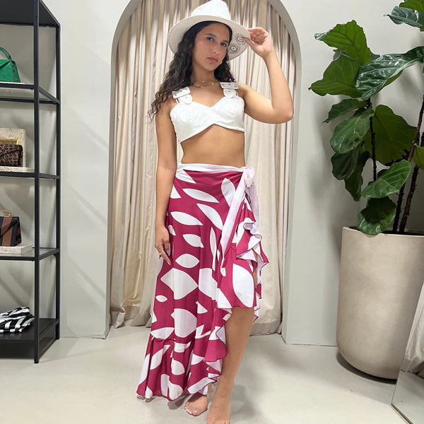 Women's Wrap Skirt - Bloom Print