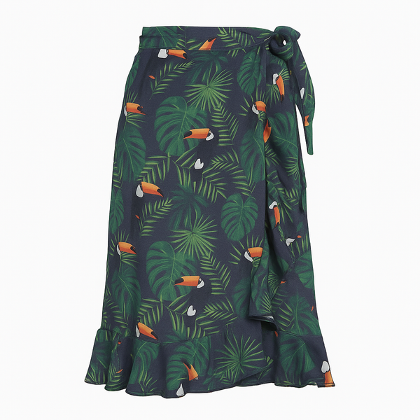 Girl's Wrap Skirt - Tropical Toucan Print