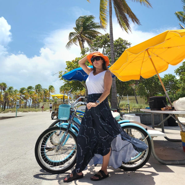 Women's Wrap Skirt - En El Mar Print
