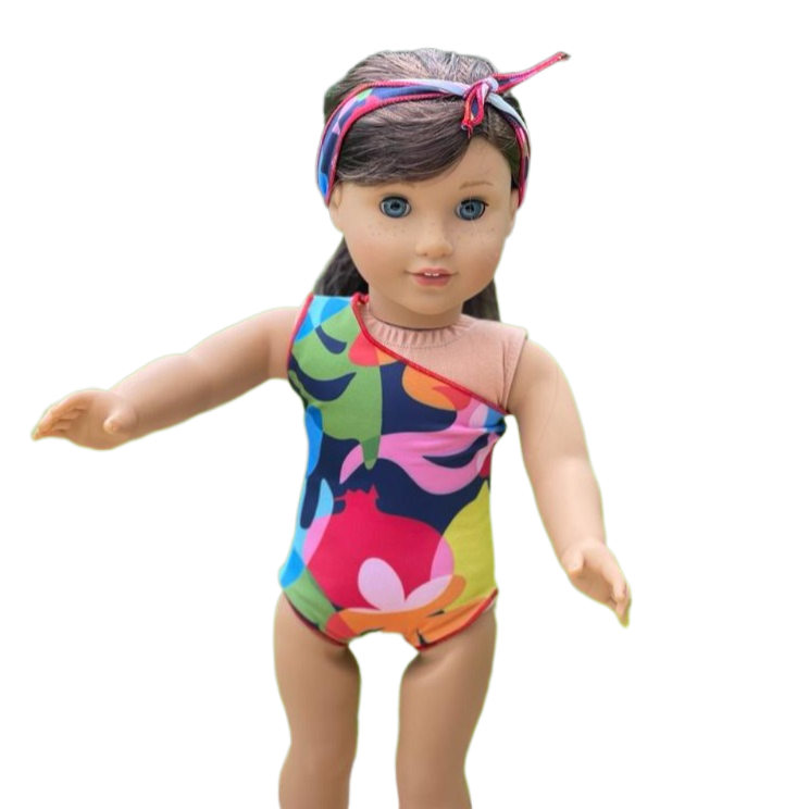Doll Swimsuit Carnaval Print – Palma and Coco - Main Image
