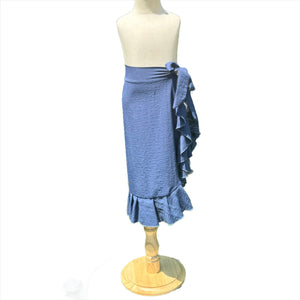 Girl's Wrap Skirt - Navy Blue