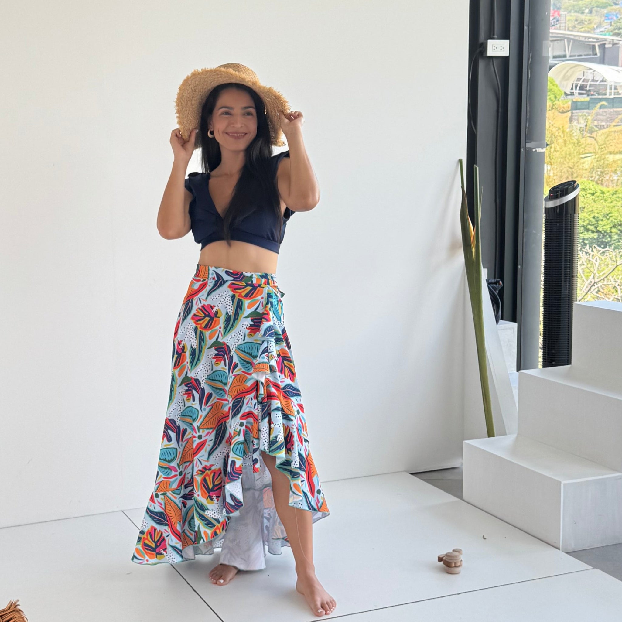 Women's Wrap Skirt - Paraiso Print