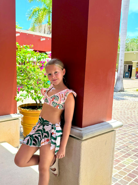 Girl's Mini Wrap Skirt - Sundara Print
