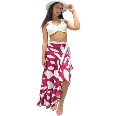 Women's Wrap Skirt - Bloom Print
