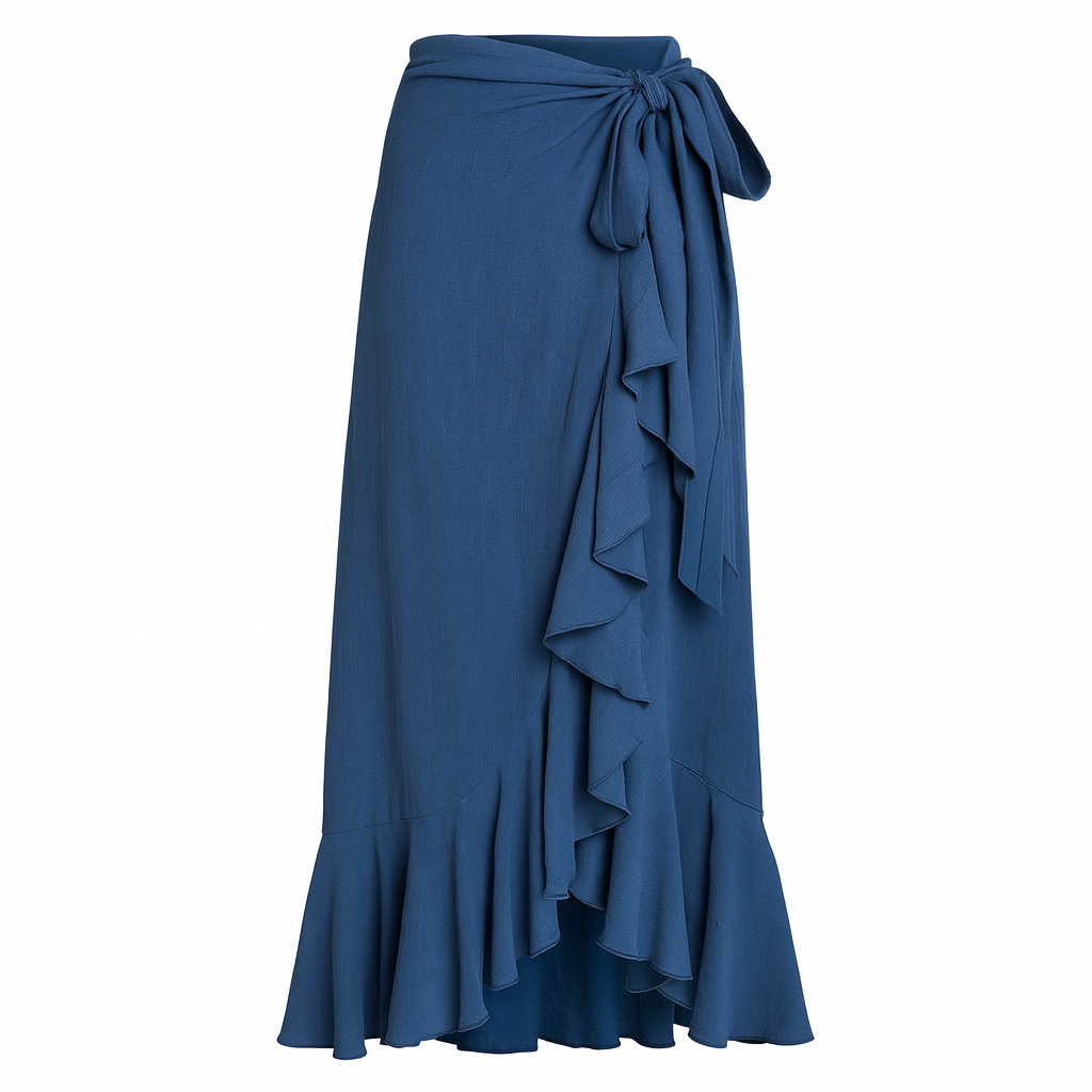 Women's Wrap Skirt - Navy Blue