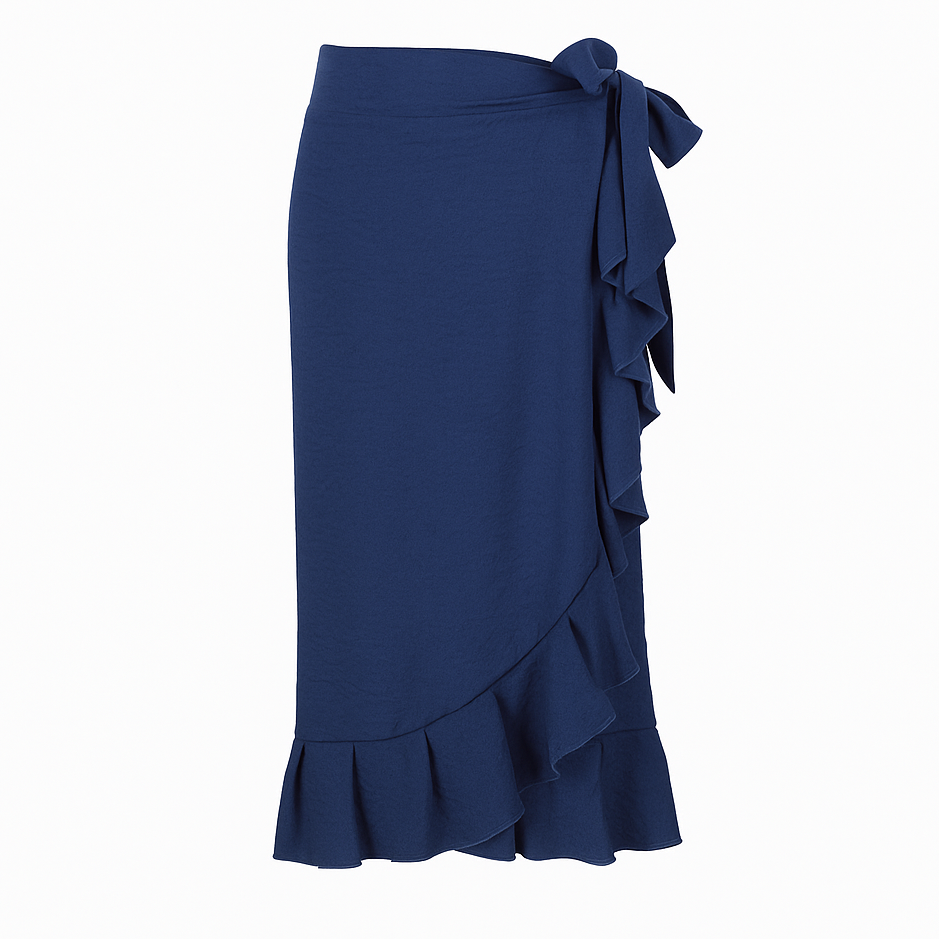 Girl's Wrap Skirt - Navy Blue