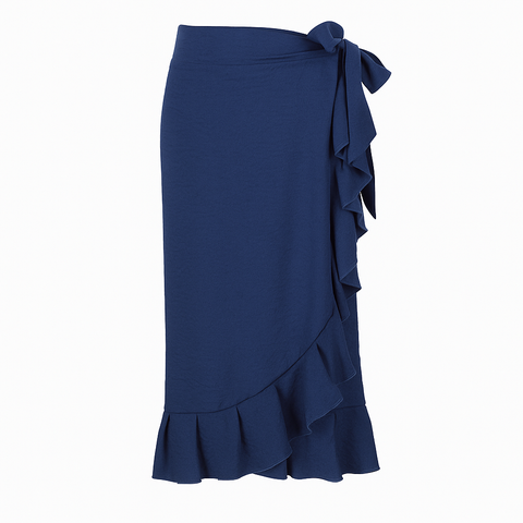 Girl's Wrap Skirt - Navy Blue