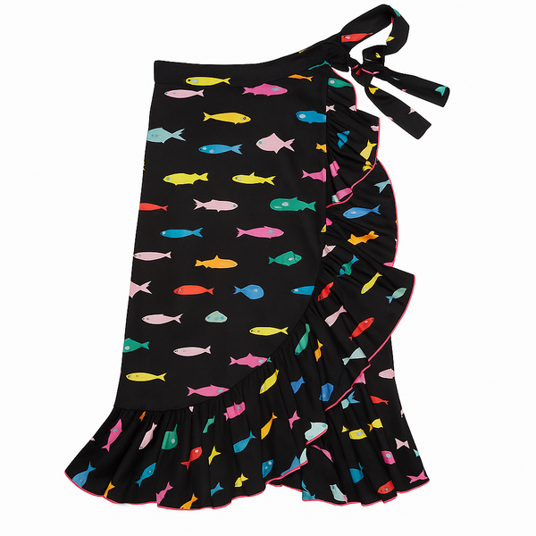 Women's Wrap Skirt - Costa Color Print