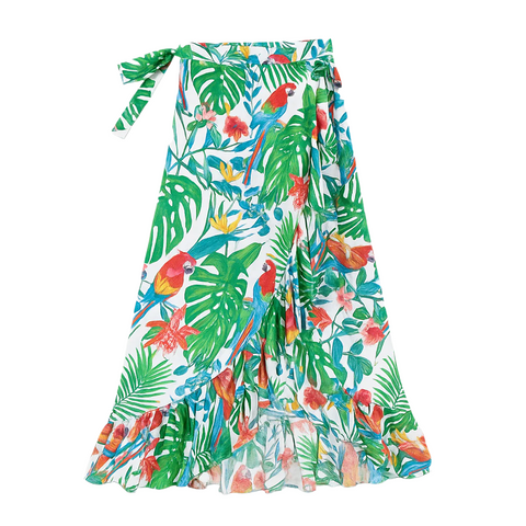 Girl's Wrap Skirt - Carara Print