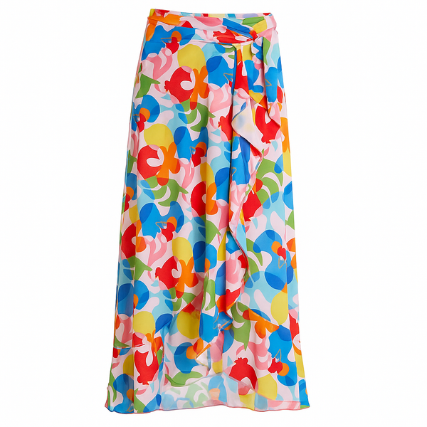 Girl's Wrap Skirt - Carnaval Print