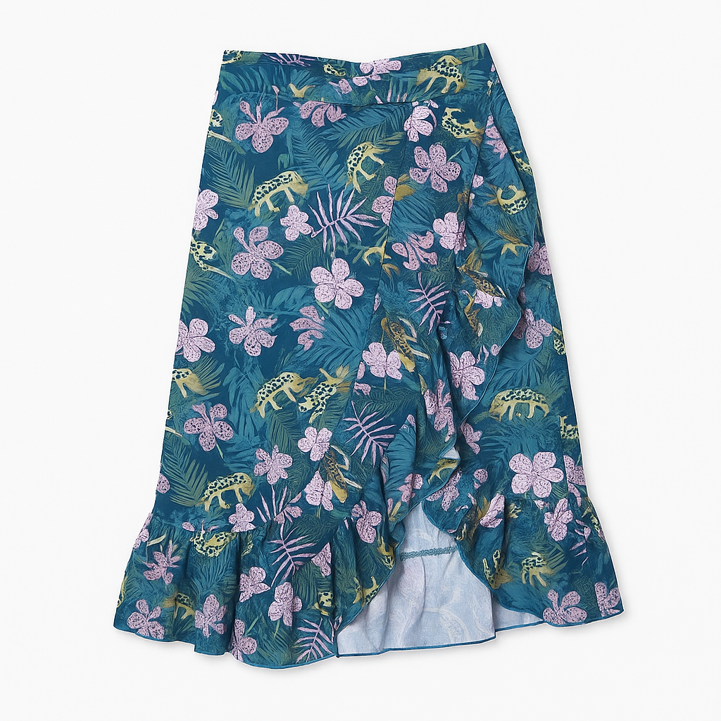 Girl's Wrap Skirt - Corcovado Print