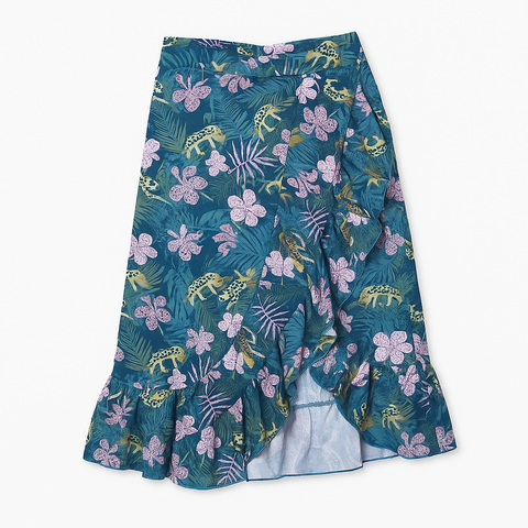 Girl's Wrap Skirt - Corcovado Print