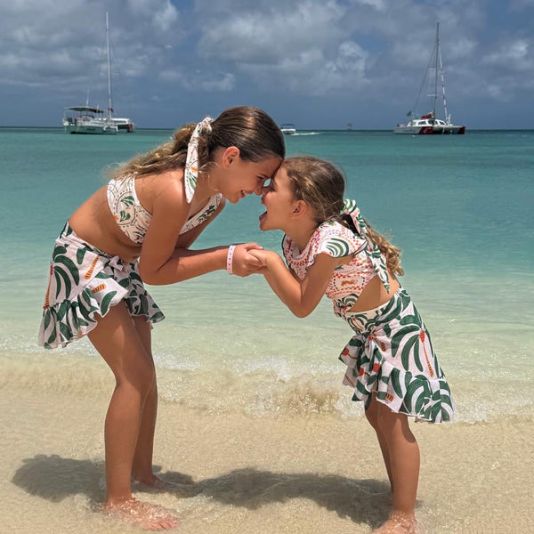 Alexa Ruffle Trikini - Sundara Print