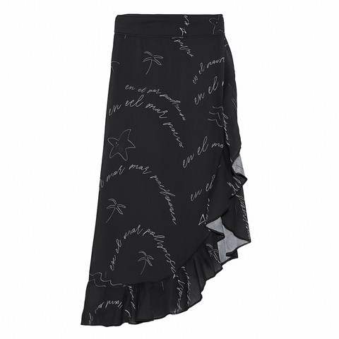 Girl's Wrap Skirt - En El Mar Print