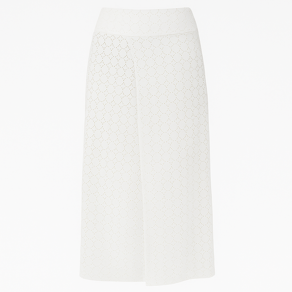 Women's Eyelet Skirt - White