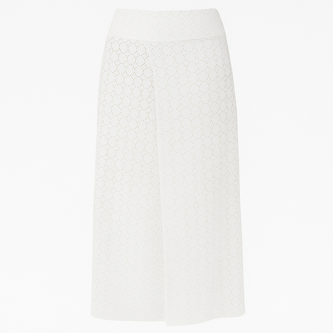 Women's Eyelet Skirt - White