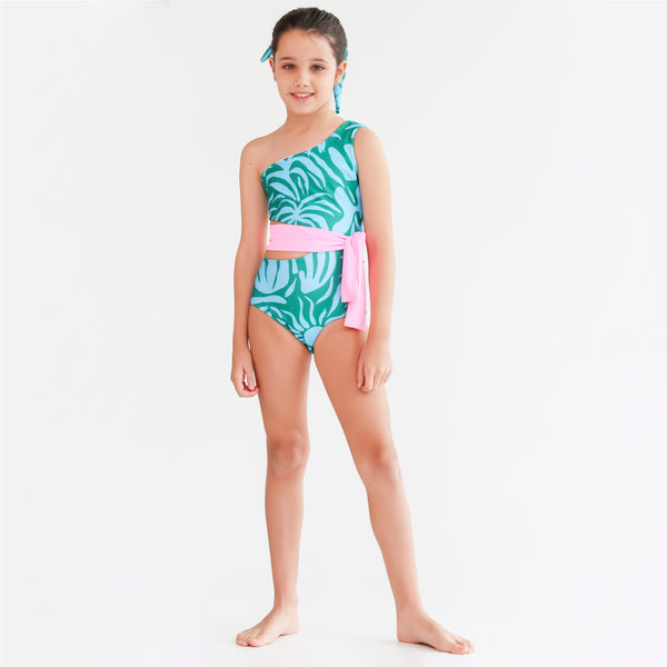 Sofi One Shoulder - Pacifica Print