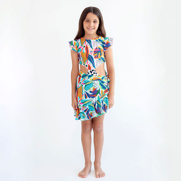 Girl's Mini Wrap Skirt - Paraiso Print