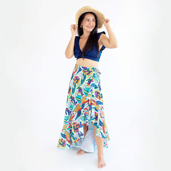 Women's Wrap Skirt - Paraiso Print