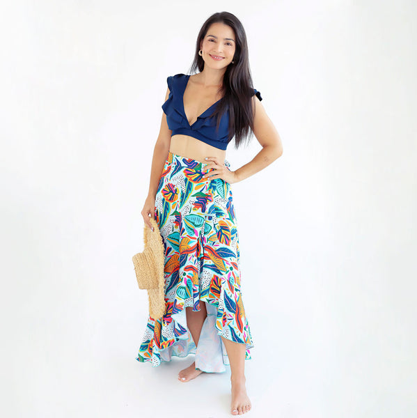 Women's Wrap Skirt - Paraiso Print