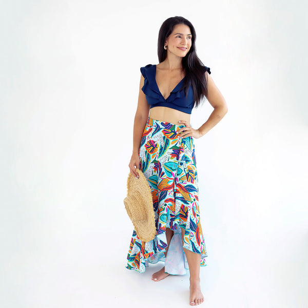 Women's Wrap Skirt - Paraiso Print