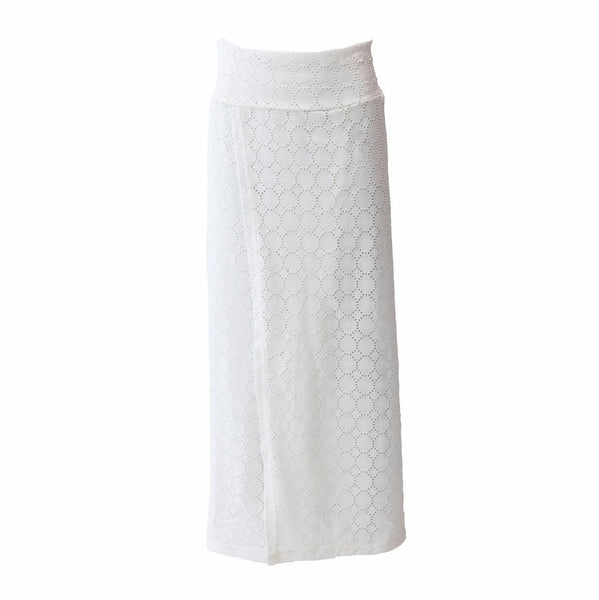 Girl's Eyelet Skirt - White