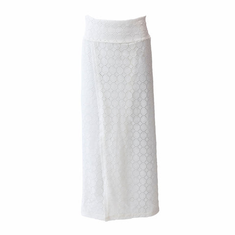 Girl's Eyelet Skirt - White
