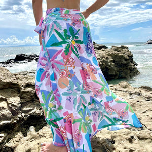 Women's Wrap Skirt - Puerto Viejo Print