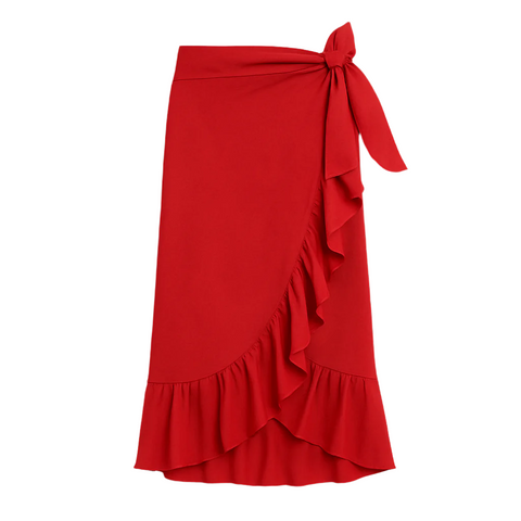 Girl's Wrap Skirt - Red