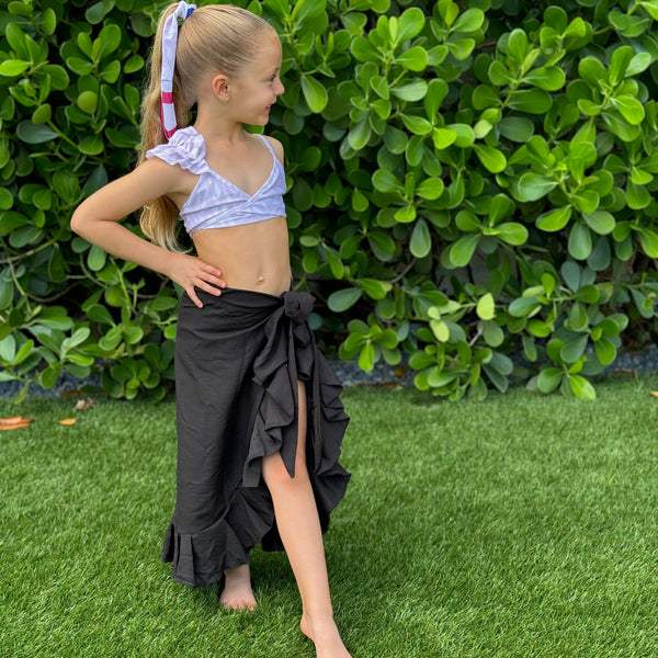 Girl's Wrap Skirt - Black