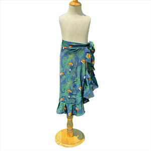 Girl's Wrap Skirt - Tropical Toucan Print