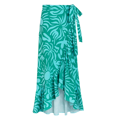 Women's Wrap Skirt - Pacifica Print