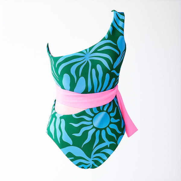Sofi One Shoulder - Pacifica Print