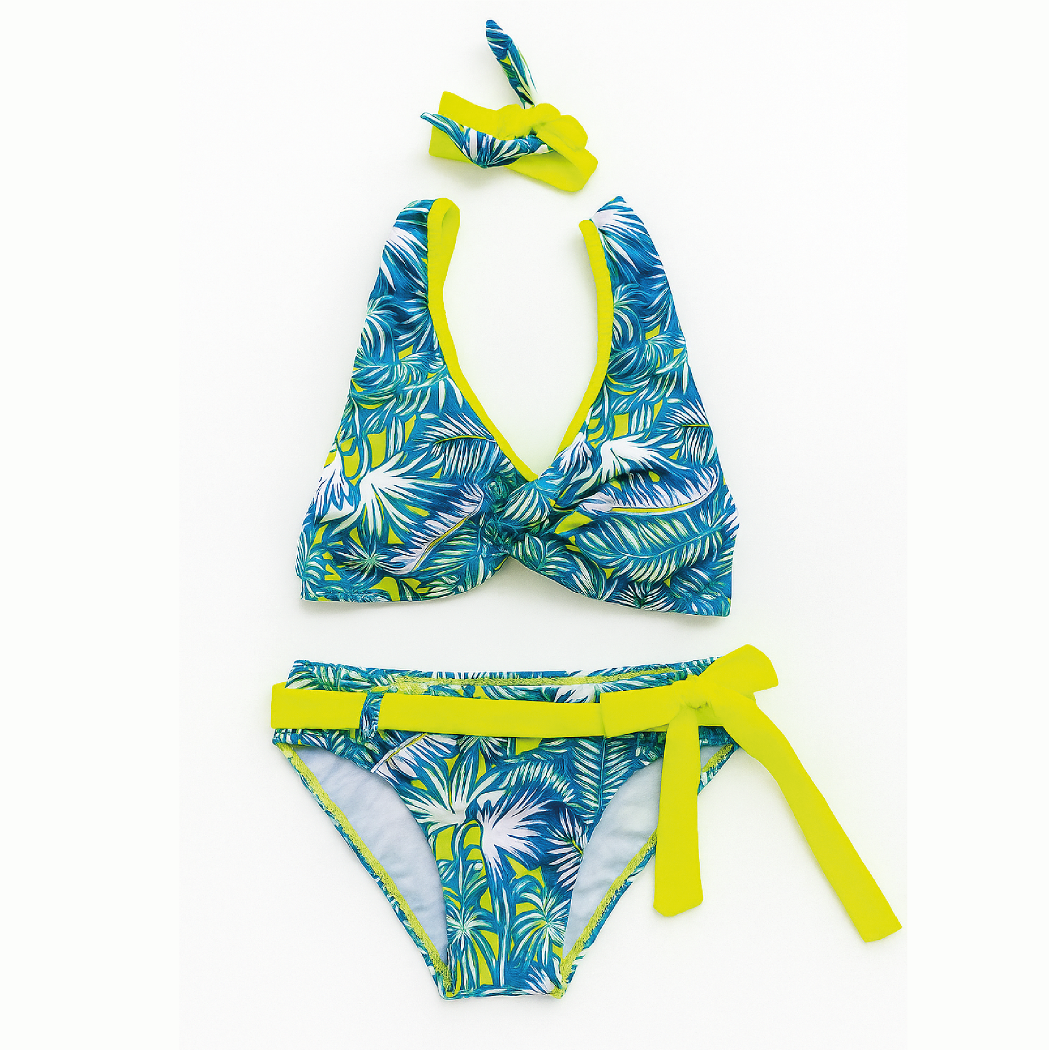 Mimi Bikini - Palm Neon Print