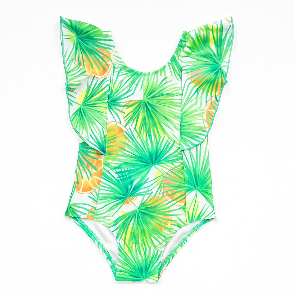 Juli One Piece - Palm Orange Print