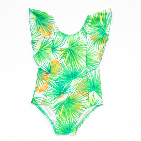 Juli One Piece - Palm Orange Print