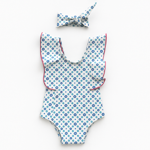 Juli One Piece - Santorini Vibes Print