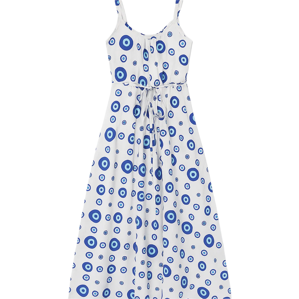 Maxi Dress - Santorini Vibes Print