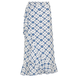 Girl's Wrap Skirt - Santorini Vibes Print