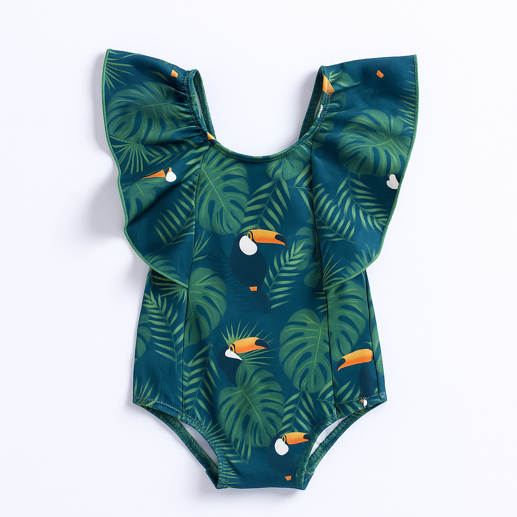 Juli One Piece - Tropical Toucan Print