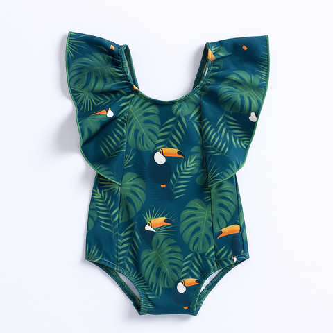 Juli One Piece - Tropical Toucan Print