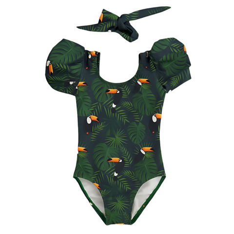 Lola One Piece - Tropical Toucan Print