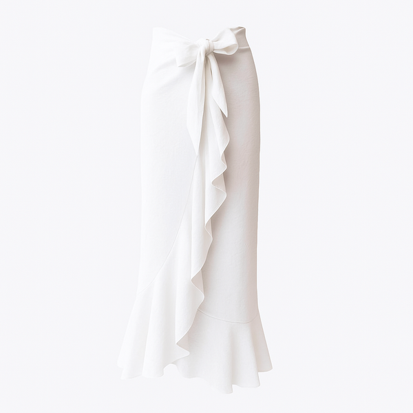 Girl's Wrap Skirt - White