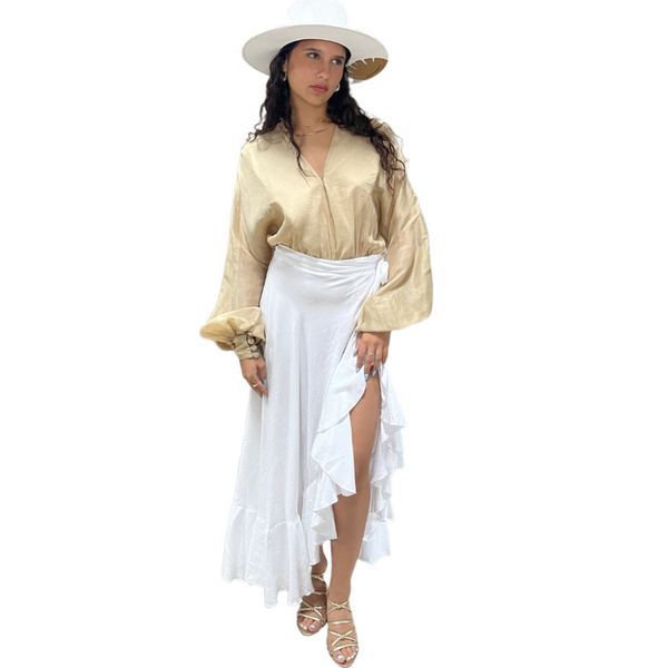 Women's Wrap Skirt - White