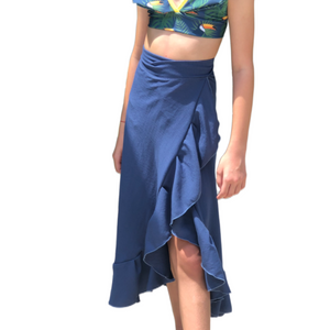 Girl's Wrap Skirt - Navy Blue