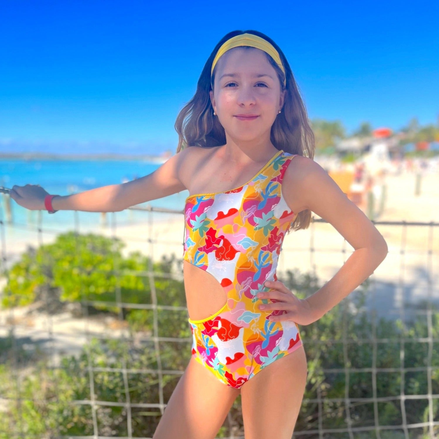 Sofi One Shoulder - Cocos Island Print – Palma and Coco