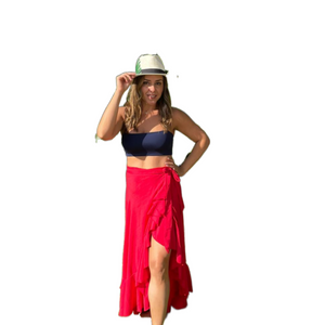 Women's Wrap Skirt - Red